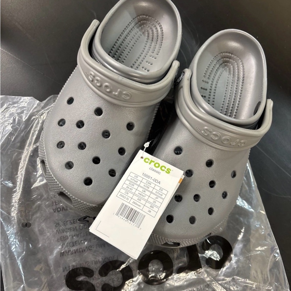 Crocs Unisex Classic Slate Grey Size M7 / W9  Brand New